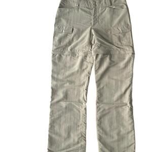The North Face Women's Beige Convertible Zip Off Cargo Regular Fit Pants - 10